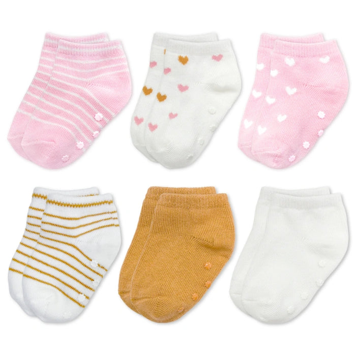 Anti-Slip Baby Socks - Set of 6 | Pink Bundle