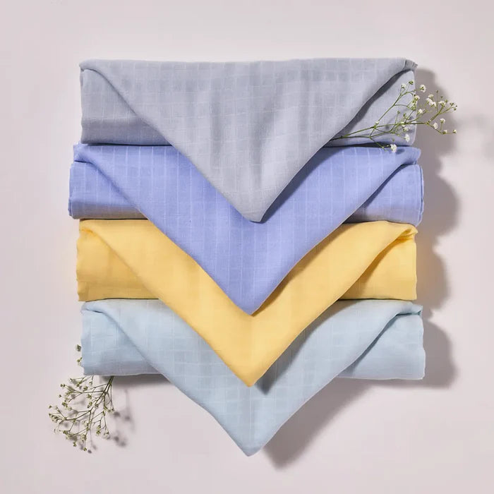 Muslin Baby Swaddle - Extra-Large - Set of 4 | Simple Solids