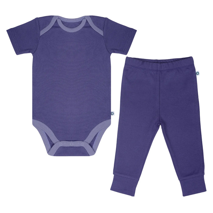 Short Bodysuit & Pant Set - Midnight Blue