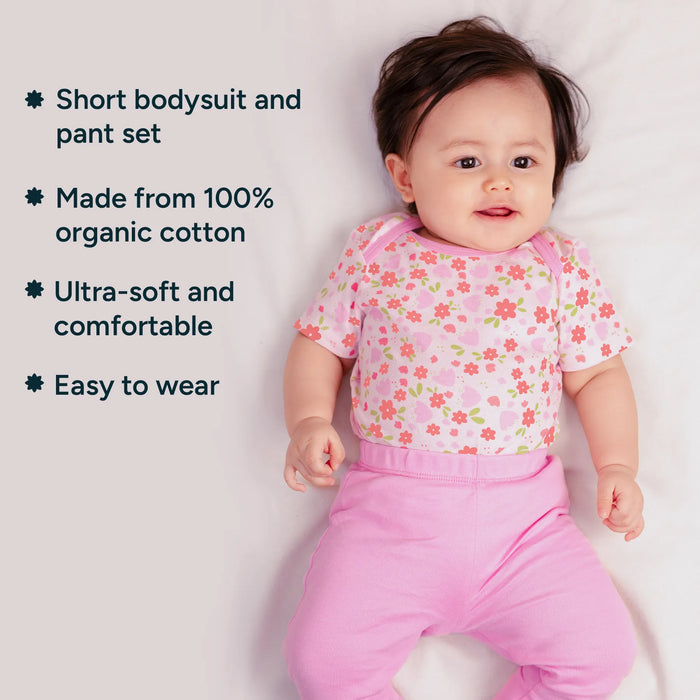Short Bodysuits & Pants Set - Baby Bloom | Set of 2