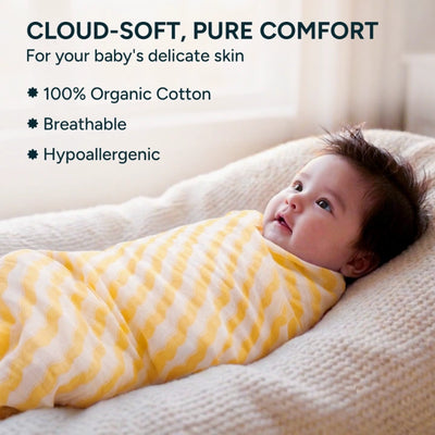Muslin Baby Swaddle - Large - Set of 3 | Sunshine Baby