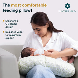 Nursing Nest | C-Shaped Nursing Pillow | Autumn Garden