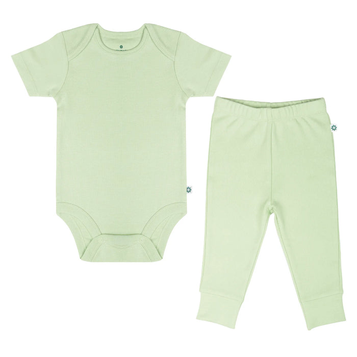 Short Bodysuit & Pant Set - Soft Sage