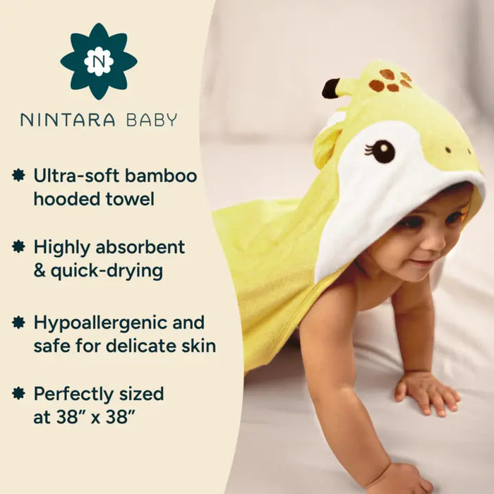 Bamboo Baby Hooded Towel | Giraffe