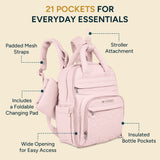 Diaper Bag - Backpack | Soft Pink