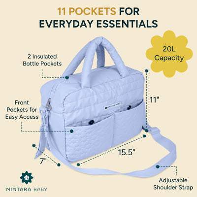 Diaper Bag - Duffle | Powder Blue