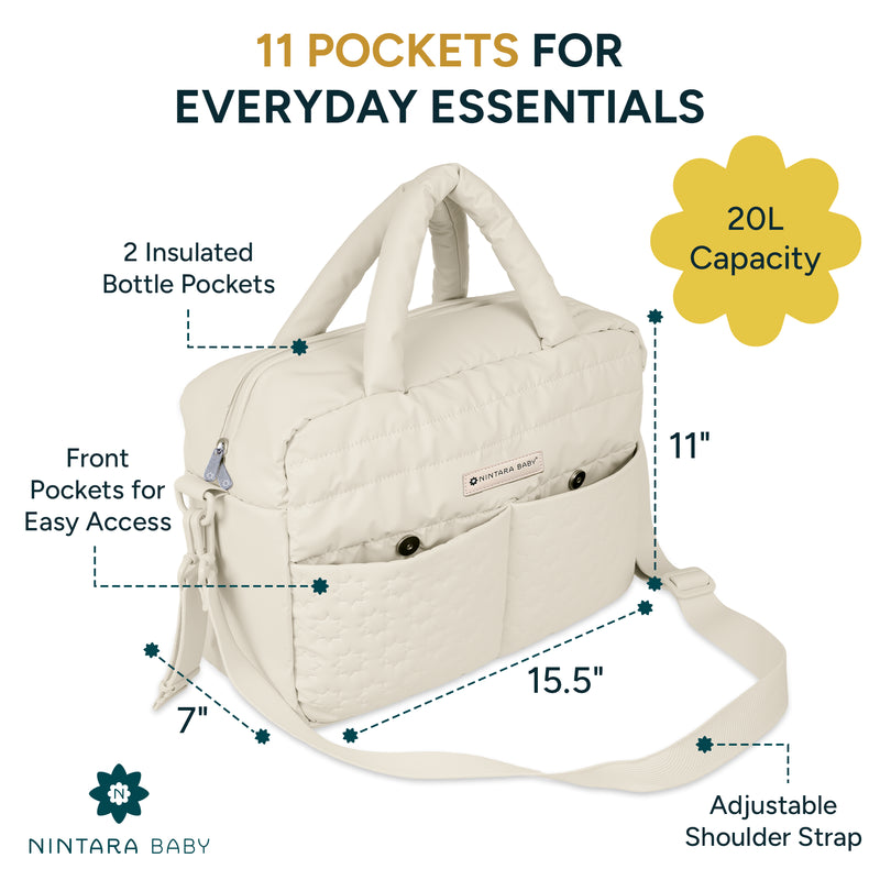 Diaper Bag - Duffle | Vanilla