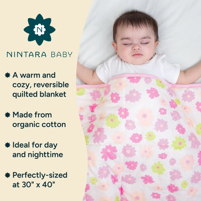 The Little Comforter | Warm Baby Blanket - Blush Blossom