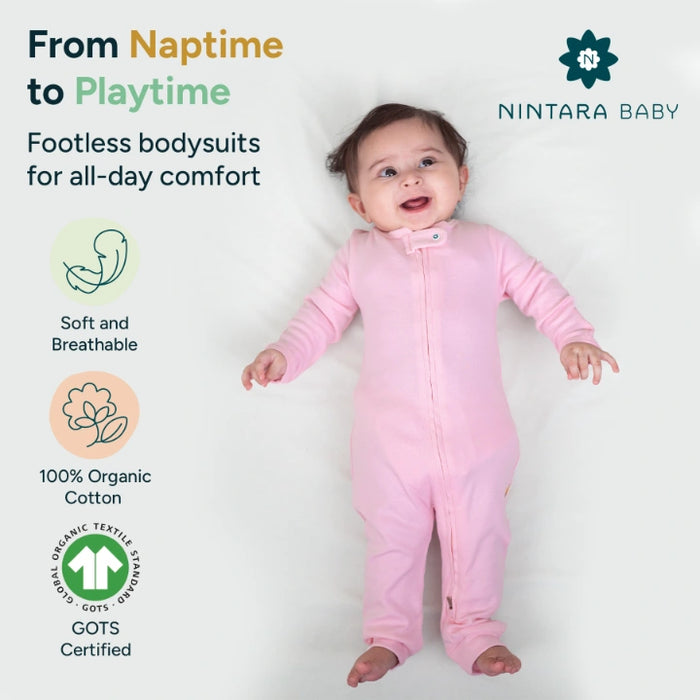 Footless Bodysuit | Solid Pink