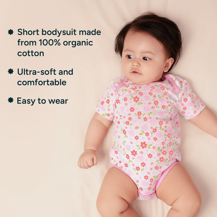 Short Bodysuit - Baby Bloom | Set of 3
