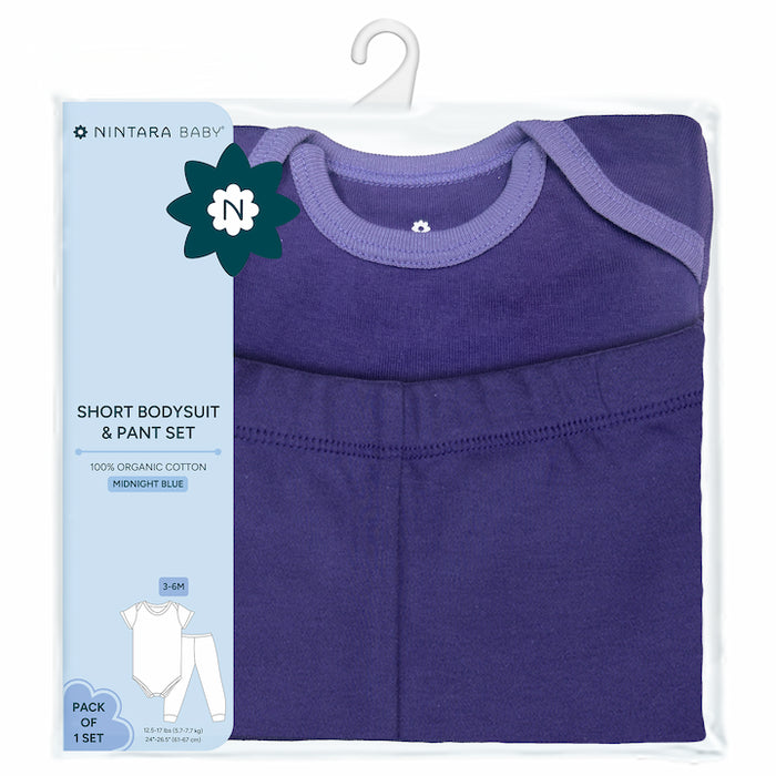 Short Bodysuit & Pant Set - Midnight Blue