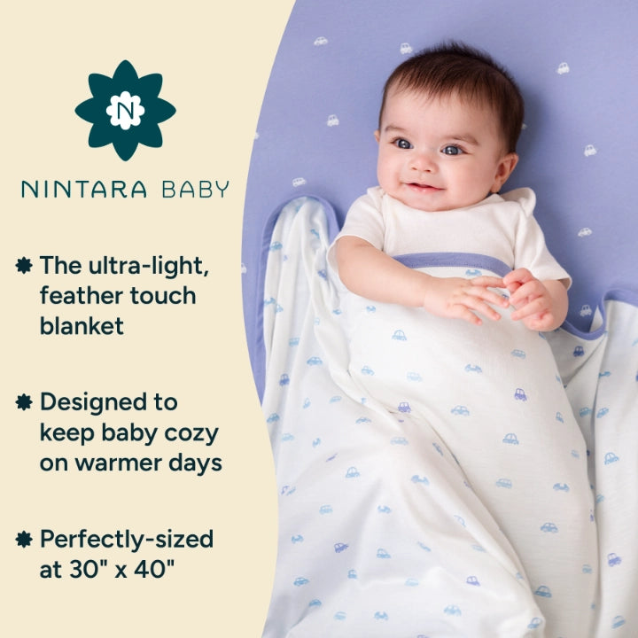 The Breezy Blanket | Light Baby Blanket - Vroom, Vroom!