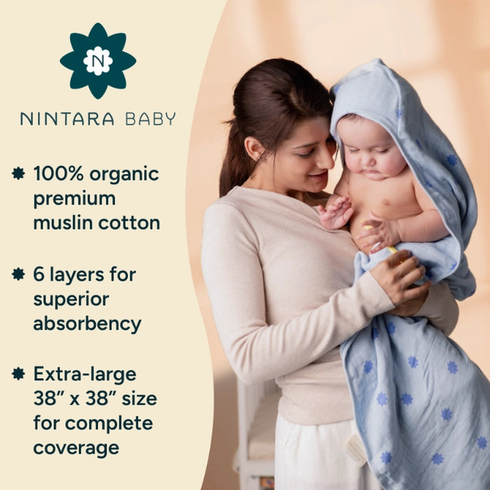 Muslin Baby Hooded Towel | Butterscotch