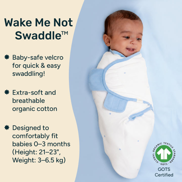 Wake Me Not Swaddle™ | Blue Bops