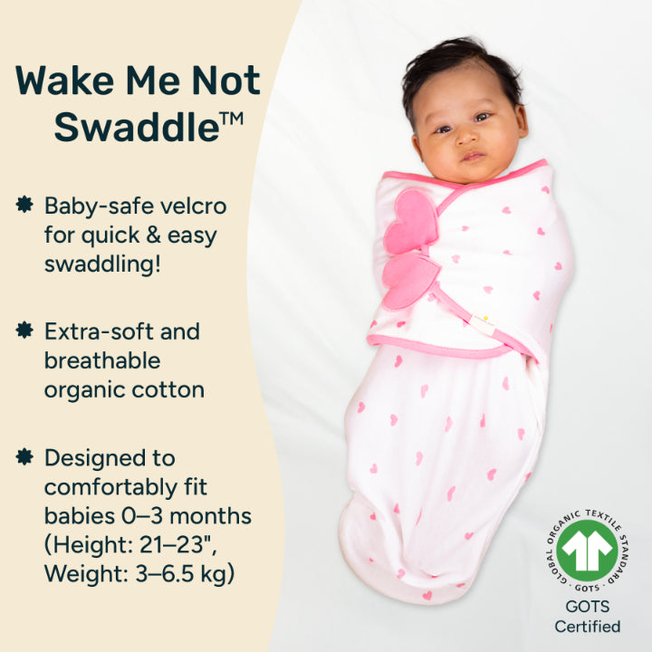 Wake Me Not Swaddle™ | Blush Hearts
