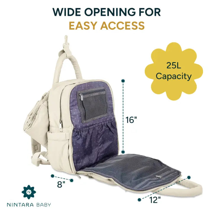 Diaper Bag - Backpack | Vanilla