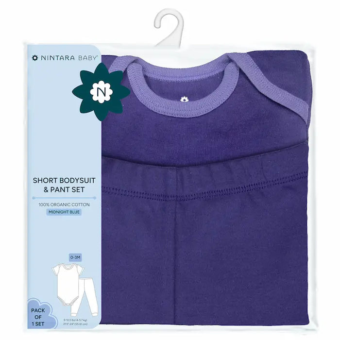 Short Bodysuit & Pant Set - Midnight Blue