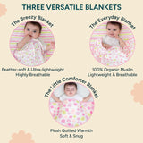 The Ultimate Baby Blanket Bundle - Set of 3 | Blush Blossoms