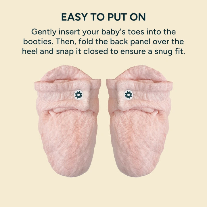 Soft Cotton Baby Booties | Pretty Pink