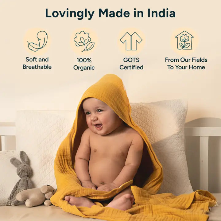 Baby Hooded Towel | Golden Bloom
