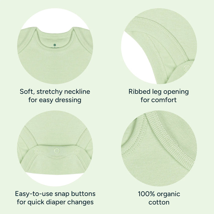Short Bodysuits & Pants Set - Soft bloom | Set of 2