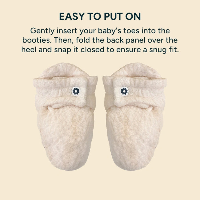 Soft Cotton Baby Booties | Warm White