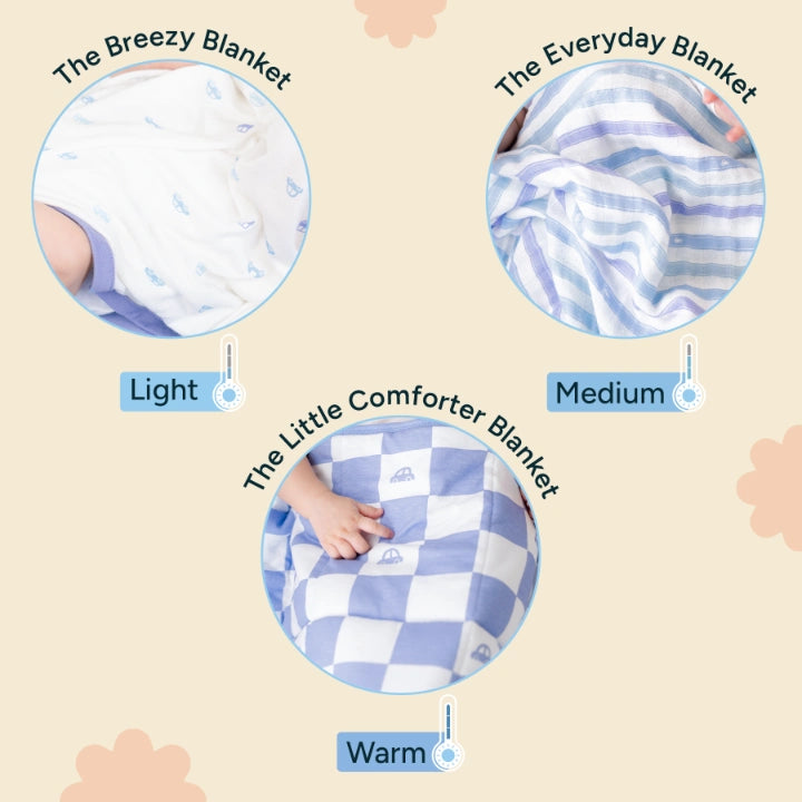The Ultimate Baby Blanket Bundle - Set of 3 | Vroom, Vroom!