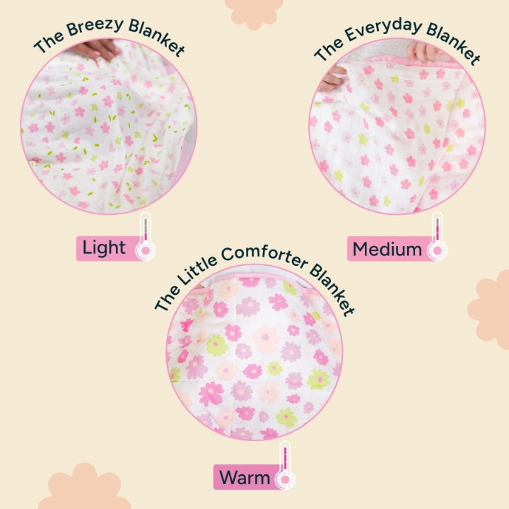 The Ultimate Baby Blanket Bundle - Set of 3 | Blush Blossoms
