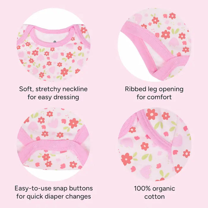 Short Bodysuit & Pant Set - Flower Shower