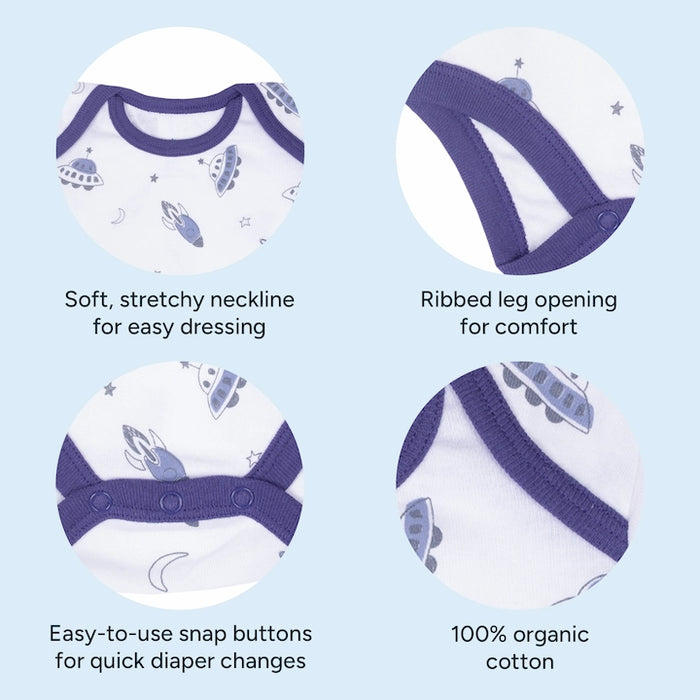 Short Bodysuits & Pants Set - Up In Space | Set of 2