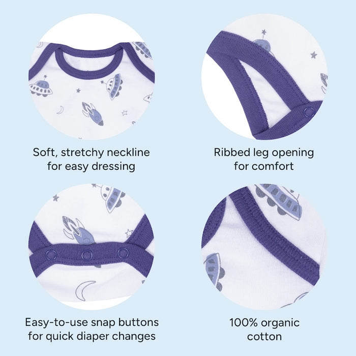 Short Bodysuits & Pants Set - Up In Space | Set of 2