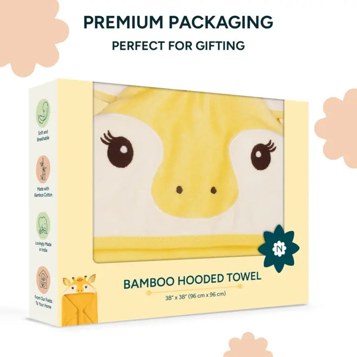 Bamboo Baby Hooded Towel | Giraffe
