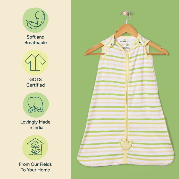 Baby Sleep Sack 0.5 TOG - Set of 2 | Citrus Stripes + Forest Flutter