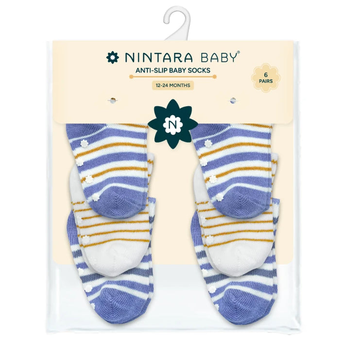 Anti-Slip Baby Socks - Set of 6 | All Stripes