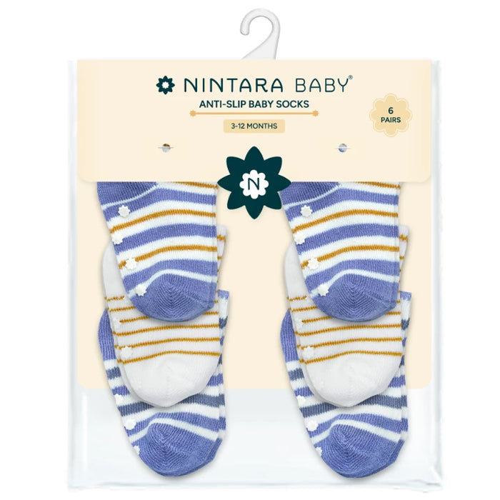 Anti-Slip Baby Socks - Set of 6 | All Stripes