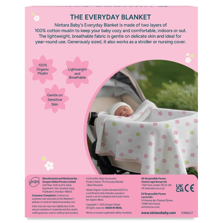 The Everyday Blanket | Medium Baby Blanket - Blush Blossoms