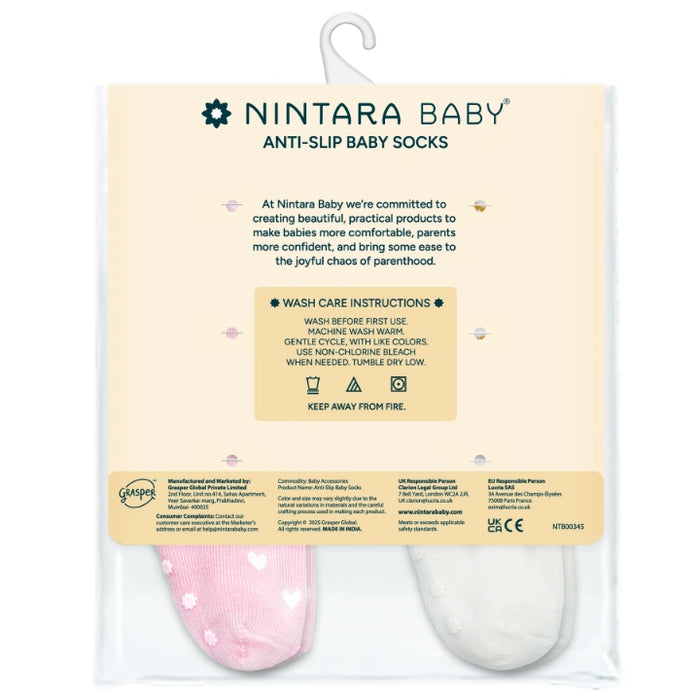 Anti-Slip Baby Socks - Set of 6 | Pink Bundle