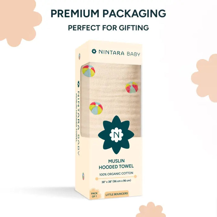 Muslin Baby Hooded Towel | Little Bouncers