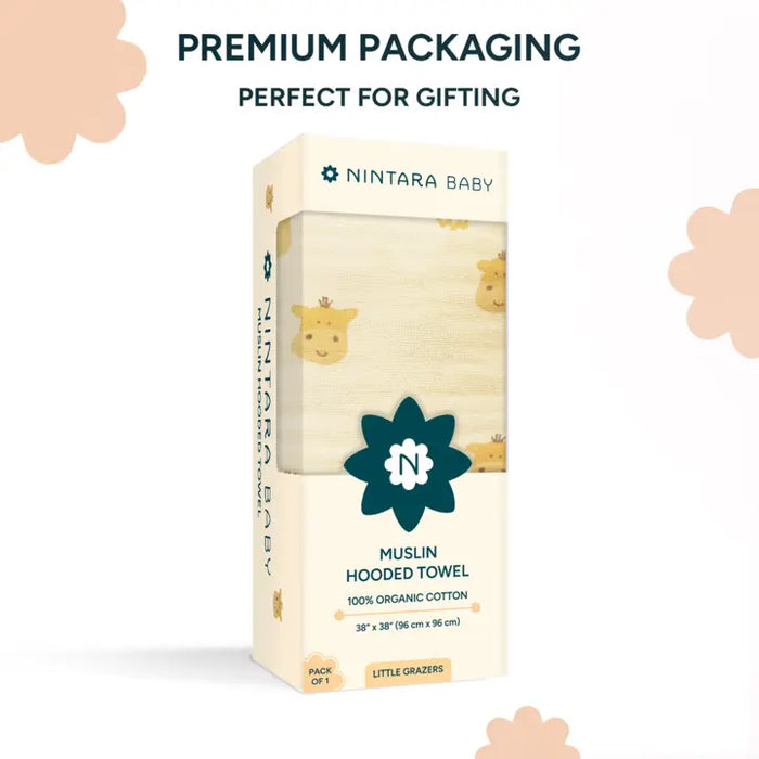 Muslin Baby Hooded Towel | Little Grazers