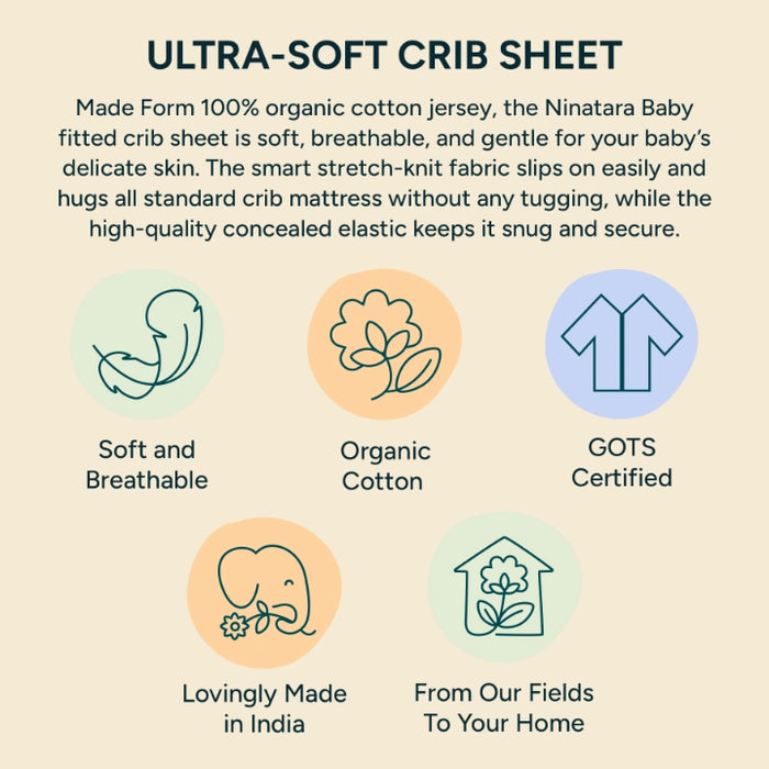 Fitted Baby Bedsheet | Blush Waves