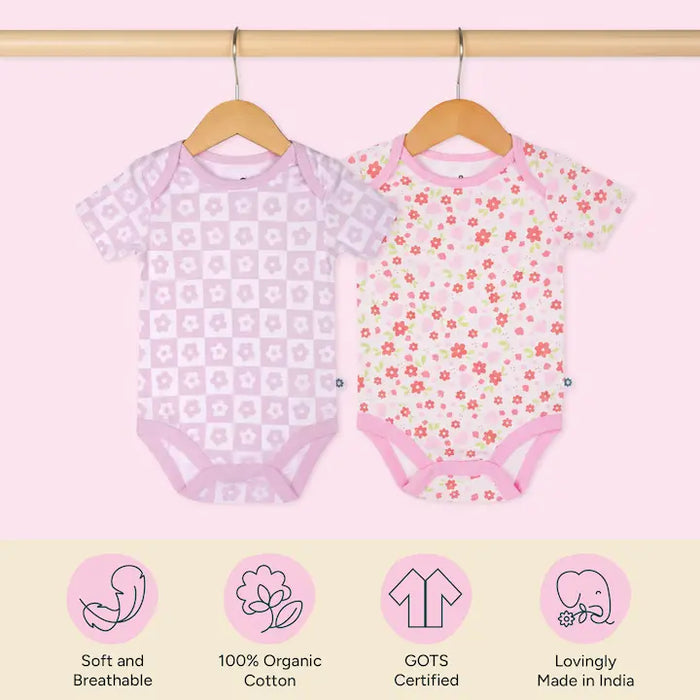 Short Bodysuit - Baby Bloom - Set of 2
