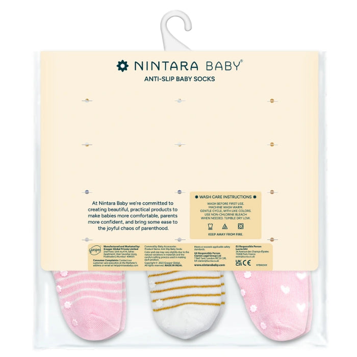 Anti-Slip Baby Socks - Set of 12 | Pink Bundle