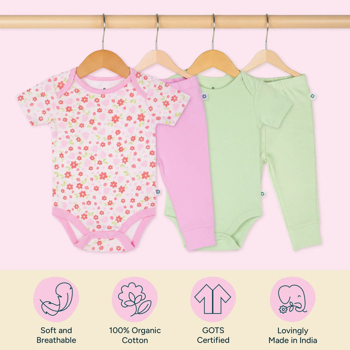 Short Bodysuits & Pants Set - Garden Duo | Set of 2