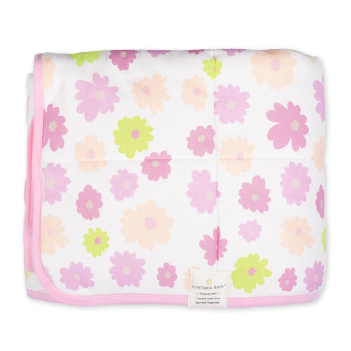 The Little Comforter | Warm Baby Blanket - Blush Blossom