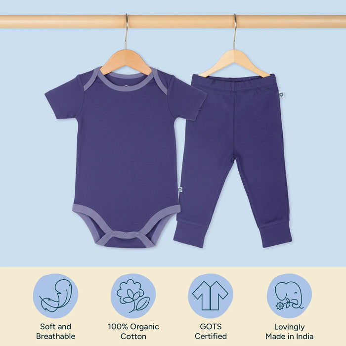 Short Bodysuit & Pant Set - Midnight Blue