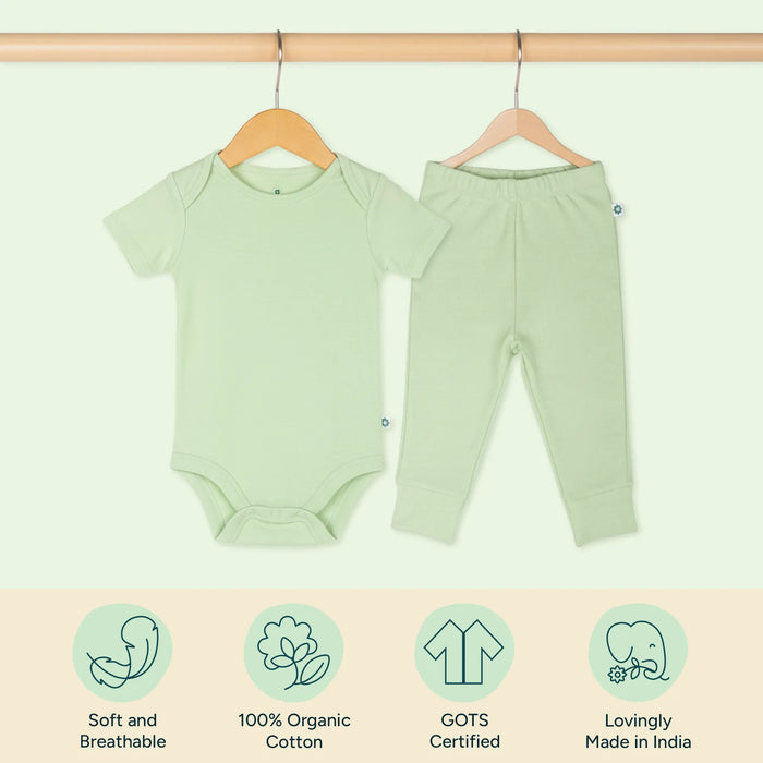 Short Bodysuit & Pant Set - Soft Sage