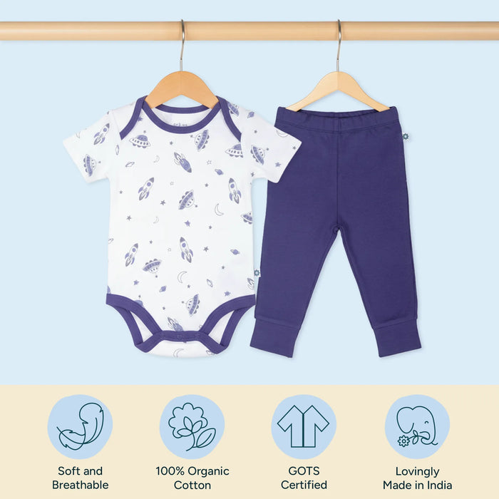 Short Bodysuit & Pant Set - Up In Space
