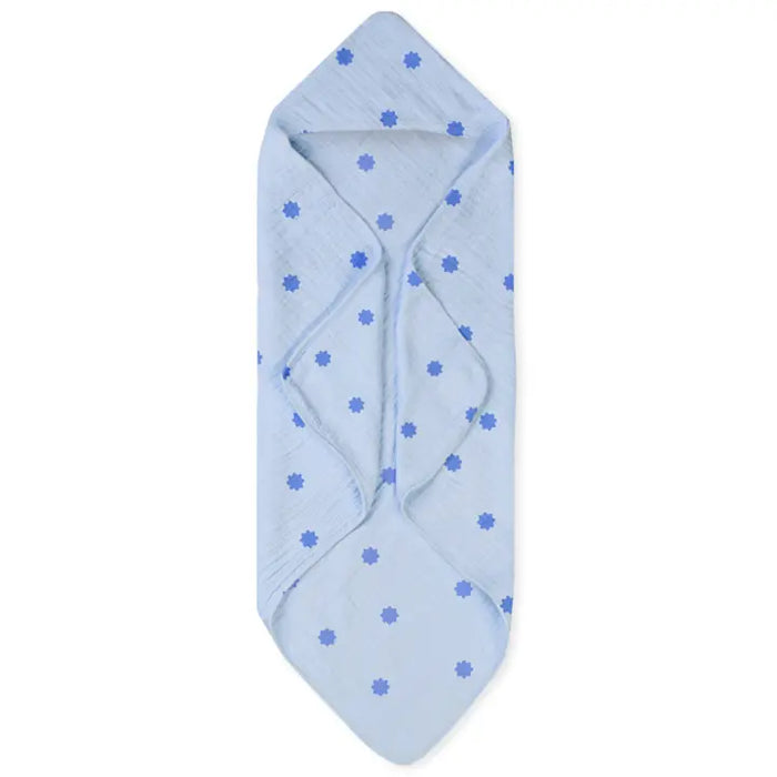 Muslin Baby Hooded Towel | Blue Stars