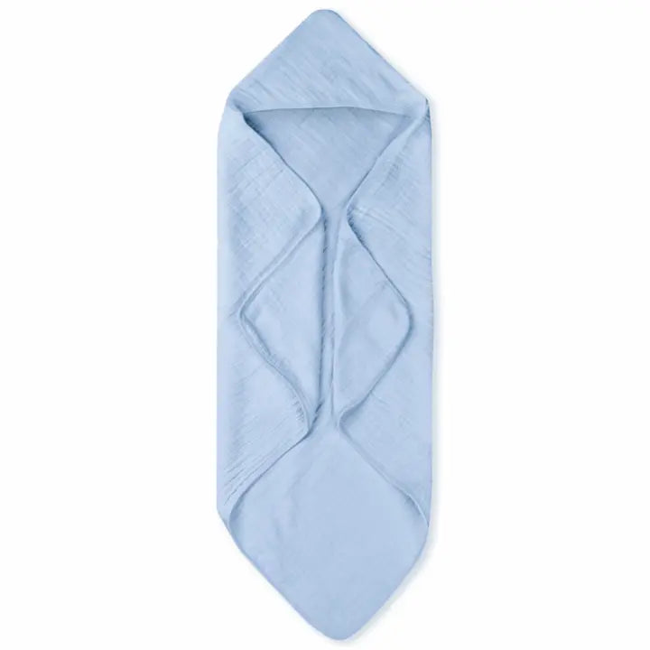 Muslin Baby Hooded Towel | Baby Blue