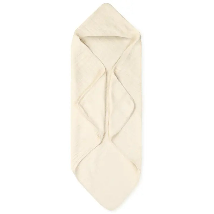 Muslin Baby Hooded Towel | Warm White
